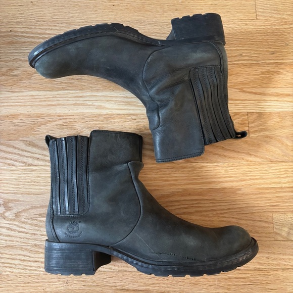 Timberland Men's Slip-On Comfort Black Ankle Boots - Picture 4 of 12